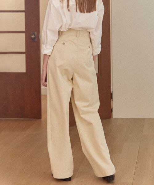 Two-buttons loose-fit брюки 2 Color