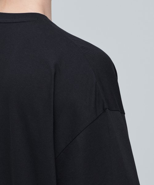 Extra Oversized Crew Neck T-Shirt [Black] thumbnail 6