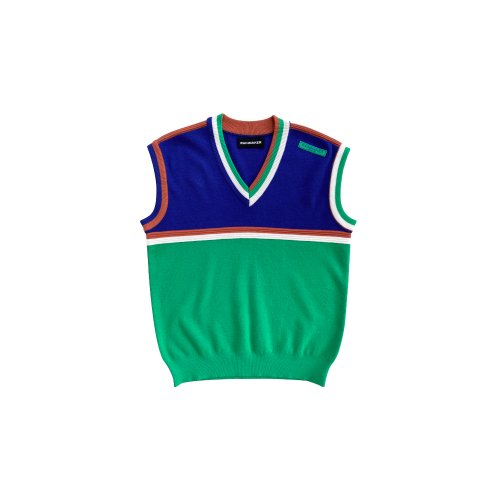 W V-NECK KNIT VEST(BLUE) _ R21WCS81BLF