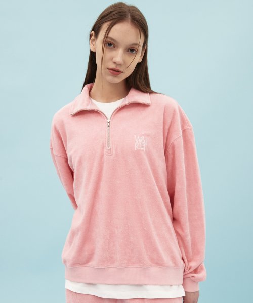 Махровый свитшот на молнии, Pink