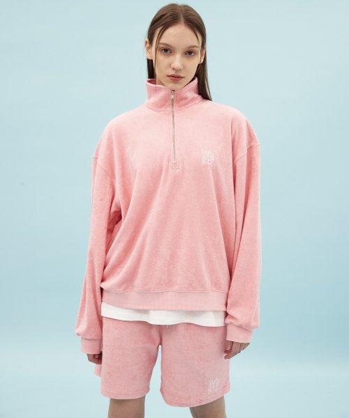Махровый свитшот на молнии, Pink