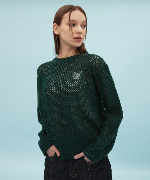 Сетчатый джемпер green