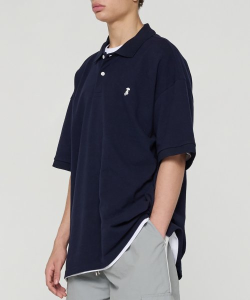 Пике-футболка Giant Fit (Navy)