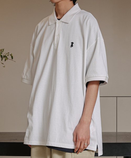 Пике-поло кроя giant fit (White)
