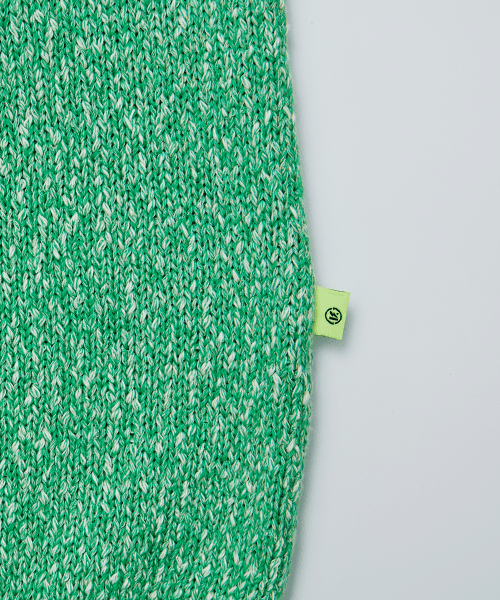 SLUB KNIT VEST APPLE GREEN