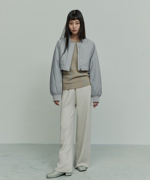 CROPPED WAIST ZIPPED BOMBER JUMPER MY