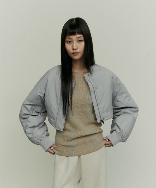 CROPPED WAIST ZIPPED BOMBER JUMPER MY