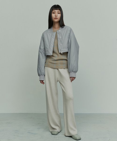 CROPPED WAIST ZIPPED BOMBER JUMPER MY