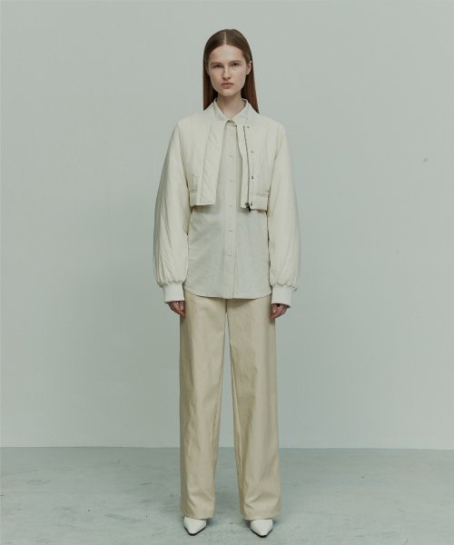 CROPPED WAIST ZIPPED BOMBER JUMPER IV