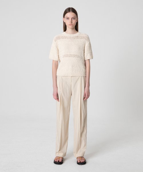 Double-pleated широкий брюки - 4colors