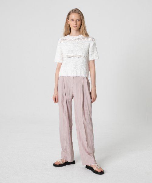 Double-pleated широкий брюки - 4colors
