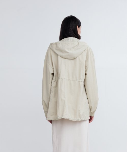 HOODED DRAWSTRING BLOUSON JACKET