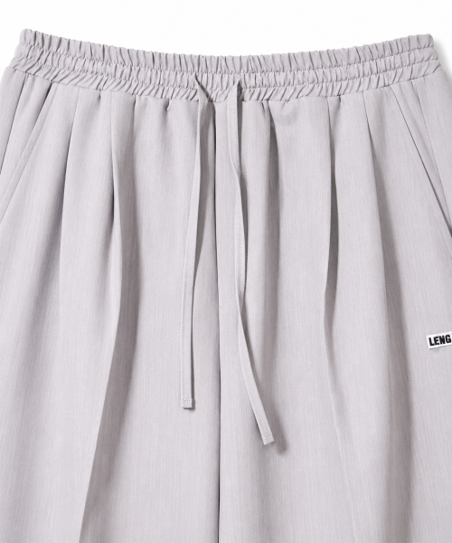 Широкие брюки на резинке с двумя складками [Light Grey]