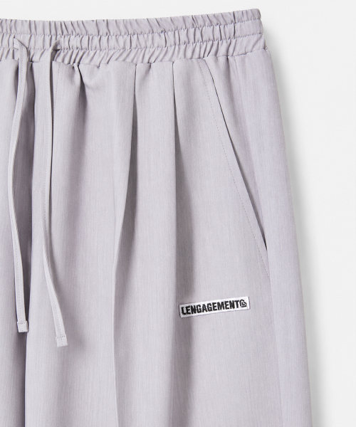 Широкие брюки на резинке с двумя складками [Light Grey]