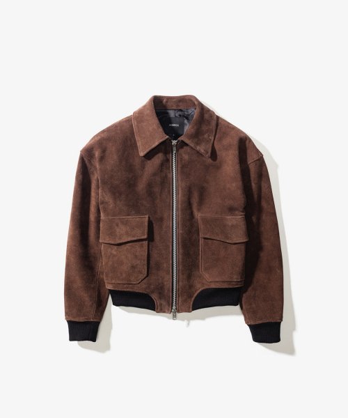 замша Blouson Jumper (Dark Brown)