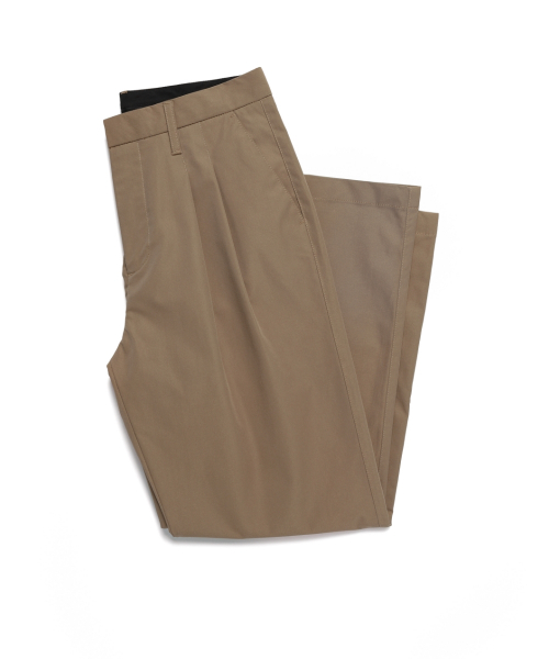 MUSINSA | GARMENT LABLE Two Tuck Twill Pants - Camel