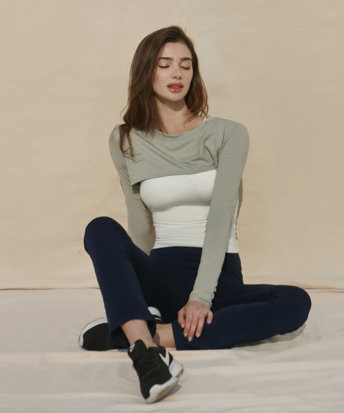 Женские леггинсы для йоги DEVI-B0034 Navy, расклёшенные, без лишних складок Ed.II