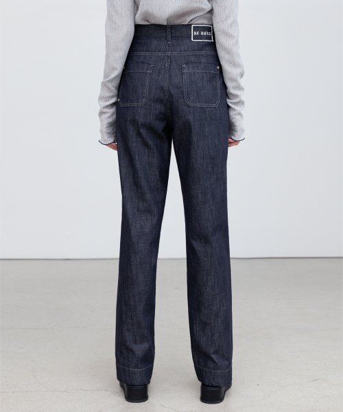 LOGO EMBROIDERED STRAIGHT LEG JEANS