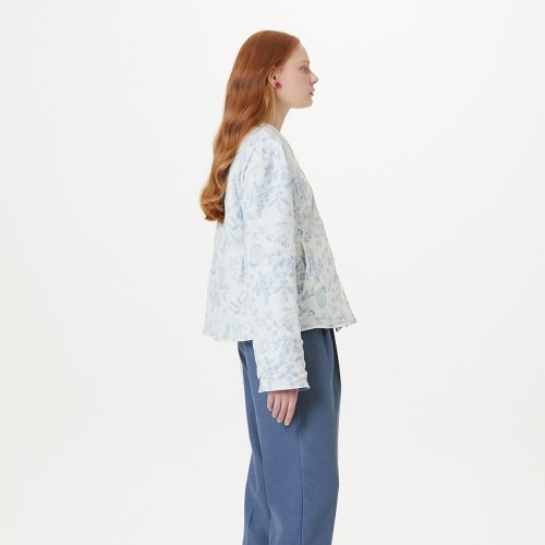 Двусторонняя куртка с квадратным вырезом (Light Blue)