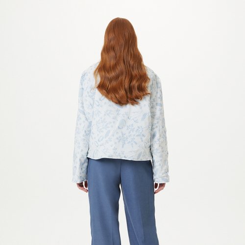 Двусторонняя куртка с квадратным вырезом (Light Blue)