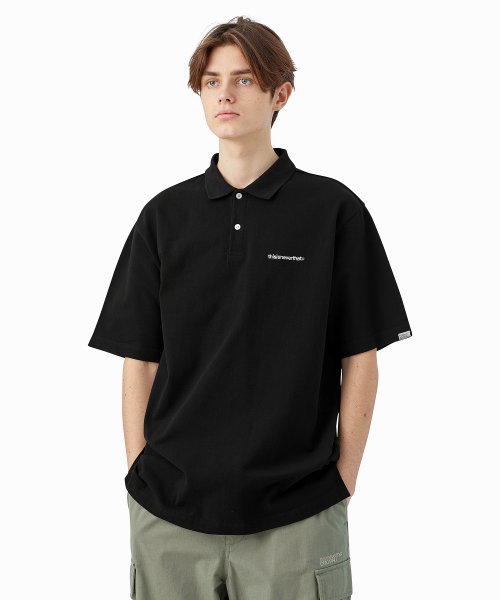 MUSINSA | thisisneverthat® (SS22) T-Logo S/S Jersey Polo Black