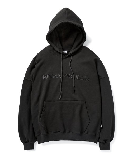 Оверфит худи с вышитым логотипом MHT118 [BLACK]