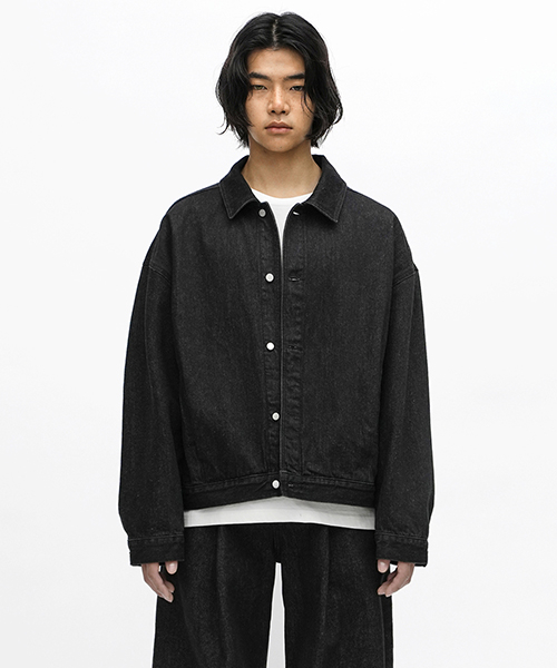 Плиссированная джинсовка EE08 (Black)