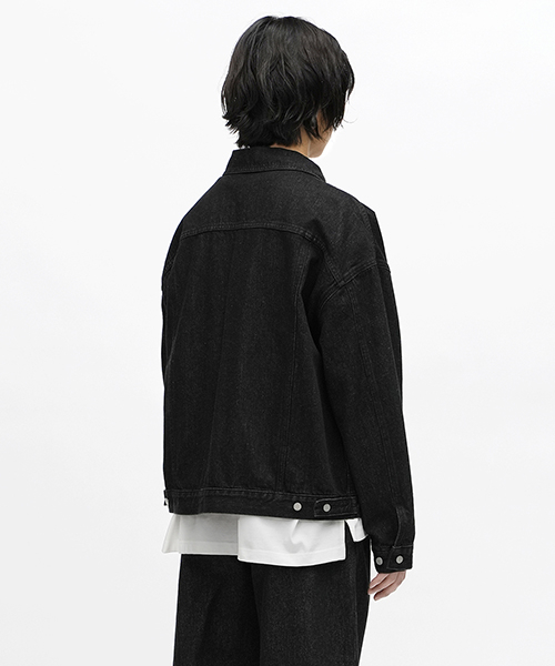 Плиссированная джинсовка EE08 (Black)