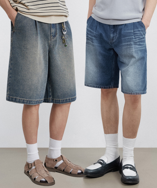 Bermuda denim half pants 2 видов