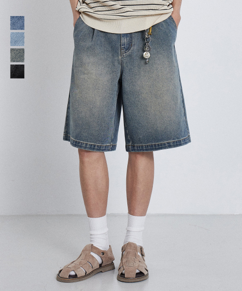 Bermuda denim half pants 2 видов