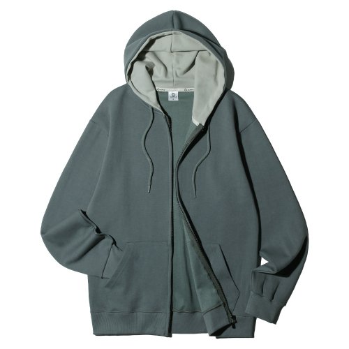 Basic double cotton простой zip-up hoodie AZH540 (5 ЦВЕТОВ)