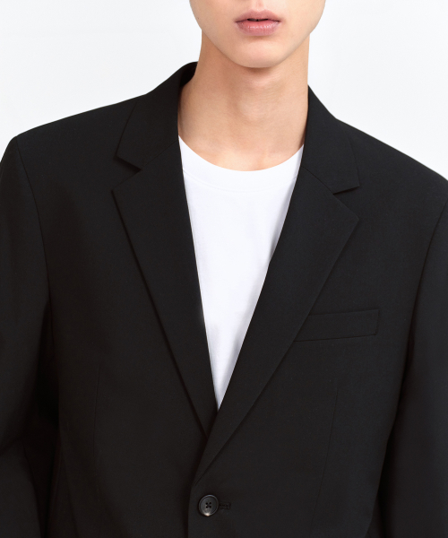 COOLTANDARD RELAXED BASIC BLAZER [BLACK]