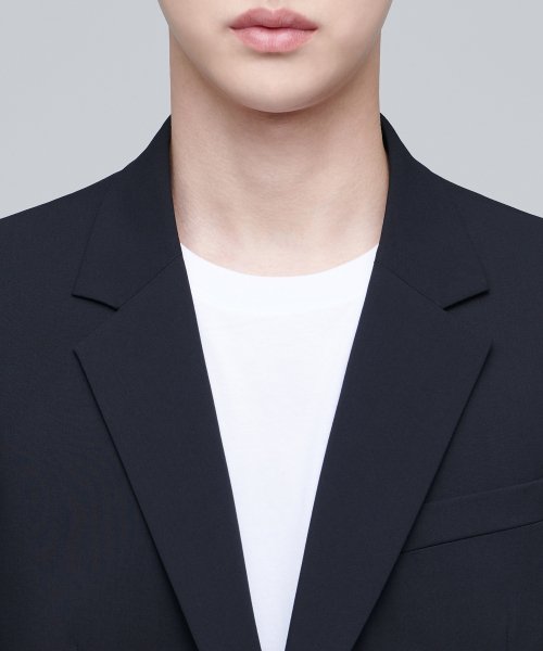 [COOLTANDARD] RELAXED BASIC BLAZER [NAVY] thumbnail 4