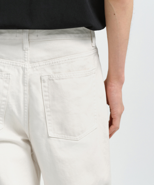 MUSINSA STANDARD ムシンサスタンダード ツータックワイドデニムパンツ [クリーム] 画像 5