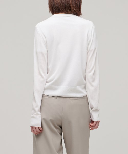 WOMENS LINEN BLEND CARDIGAN [IVORY]