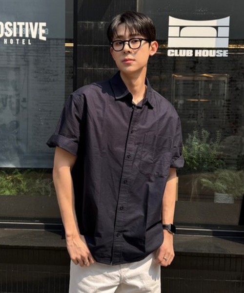 [All Day] Oxford Oversized Short Sleeve Shirt - 5 colors thumbnail 14