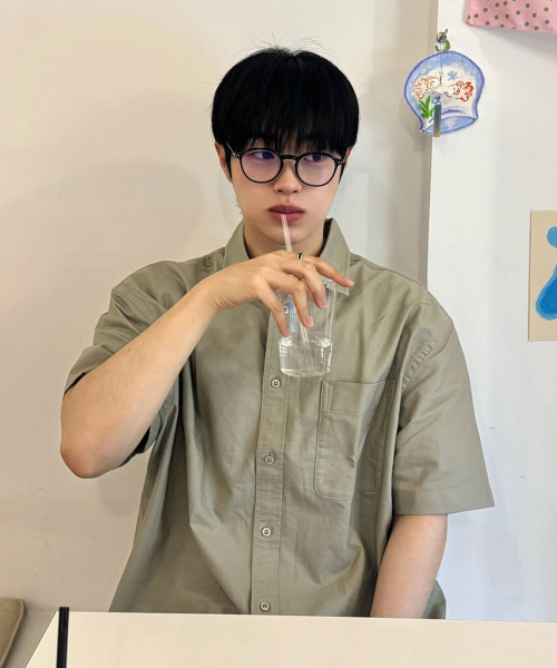 [All day] Oxford oversized fit short sleeve shirt - 5 цветов