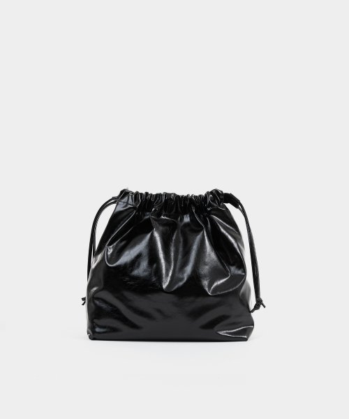 MUSINSA | BADGIGI Chain Trowstring Bag Black