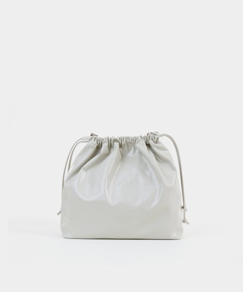 MUSINSA | BADGIGI Chain Trowstring Bag Light Gray