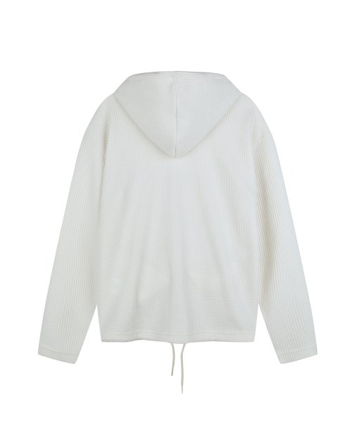 Вафельный exсela zip-up (слоновая кость)