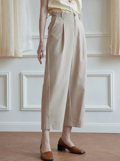 Simple retro wide fit casual pants_2 цветов