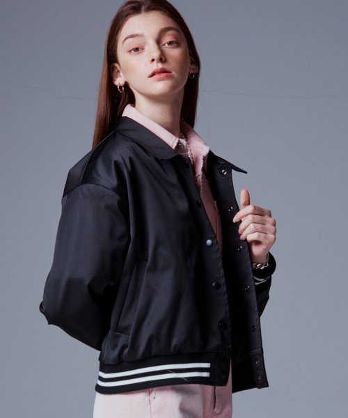 Satin varsity jacket