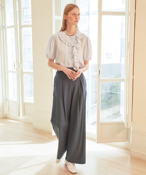 [LINE] Button inverted wide slacks (3 цветов)