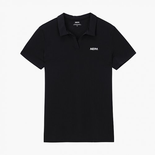 7I45221 женские спортивные трикотажные открытые воротник polo shirt