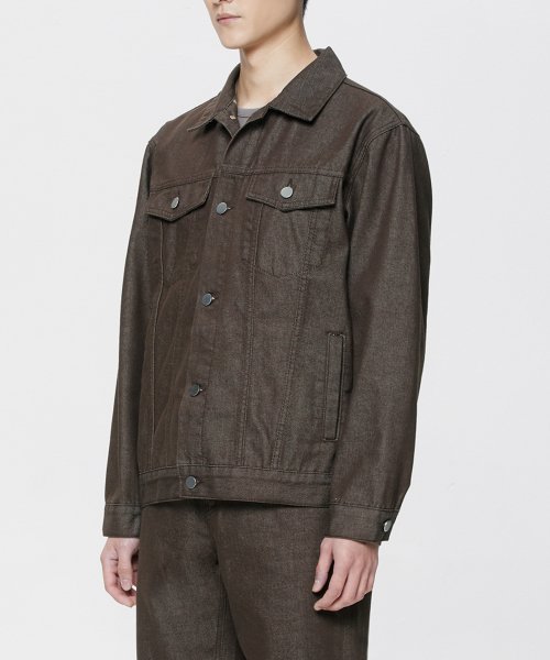 2010 MAROON DENIM JACKET [BROWN]