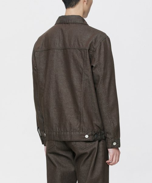 2010 MAROON DENIM JACKET [BROWN]