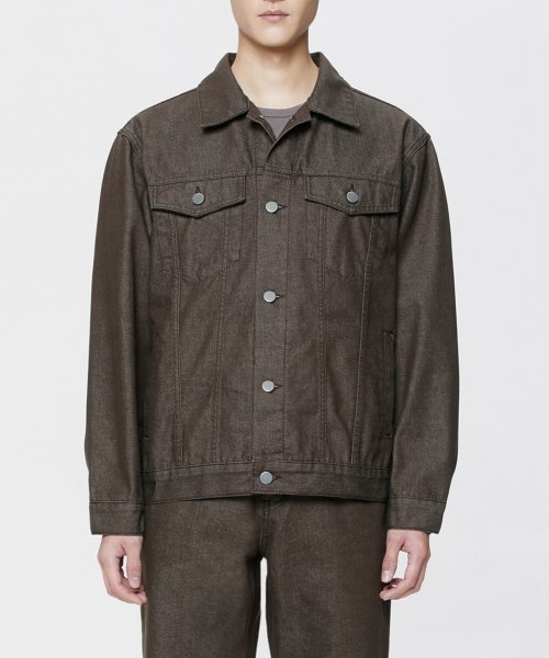 2010 MAROON DENIM JACKET [BROWN]