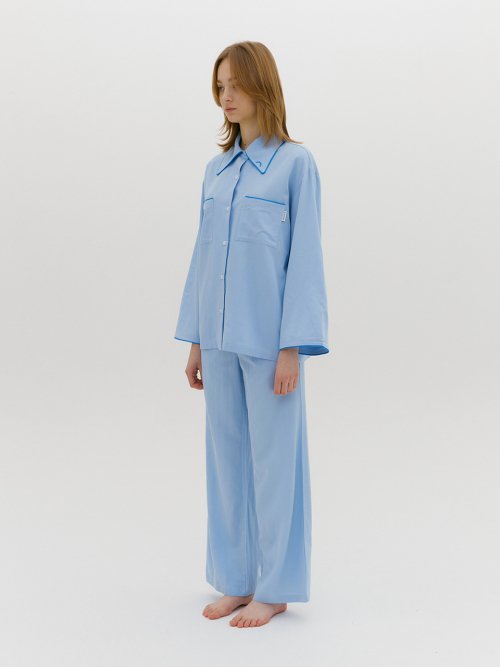 (Women) Essential PJ shirts light blue