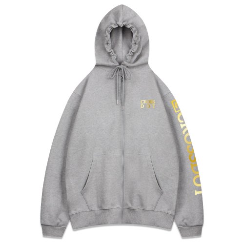Left one gold-stamped hoodie zip-up 5 цветов [CHD_0010]
