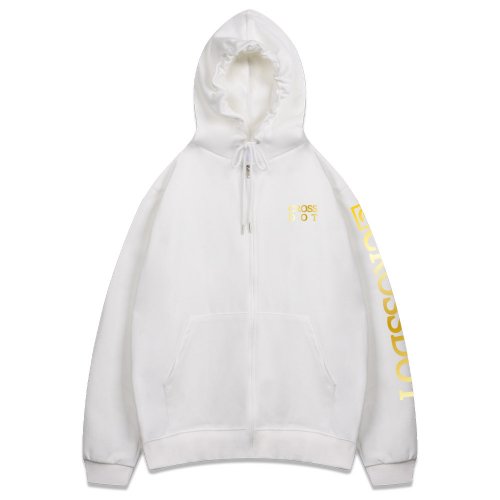 Left one gold-stamped hoodie zip-up 5 цветов [CHD_0010]